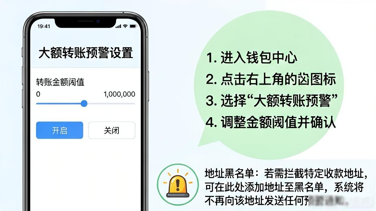 imToken钱包预警功能设置_大额转账预警合约交互提醒_如何在imToken官方下载app上进行预警设置?