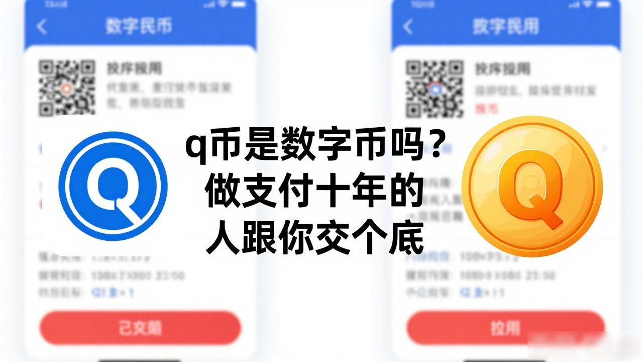 q币与数字人民币的区别_q币算不算数字货币_q币能成为数字货币吗