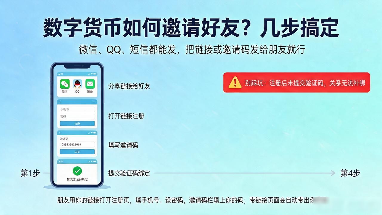 数字货币平台邀请好友流程_数字货币如何邀请好友_专属邀请码使用方法