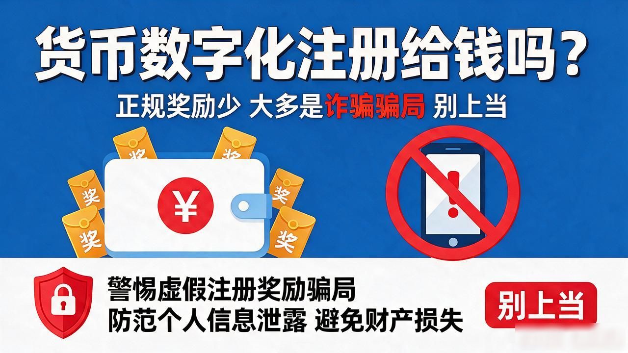 货币数字化注册给钱骗局解析_货币数字化注册给钱吗_数字人民币红包活动安全指南